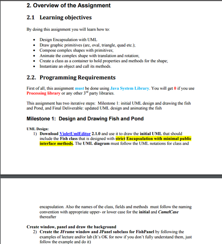 JAVA Assignment Description Image [Solution]