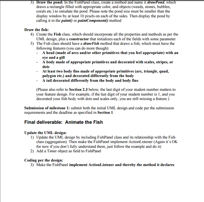 JAVA Assignment Description Image [Solution]