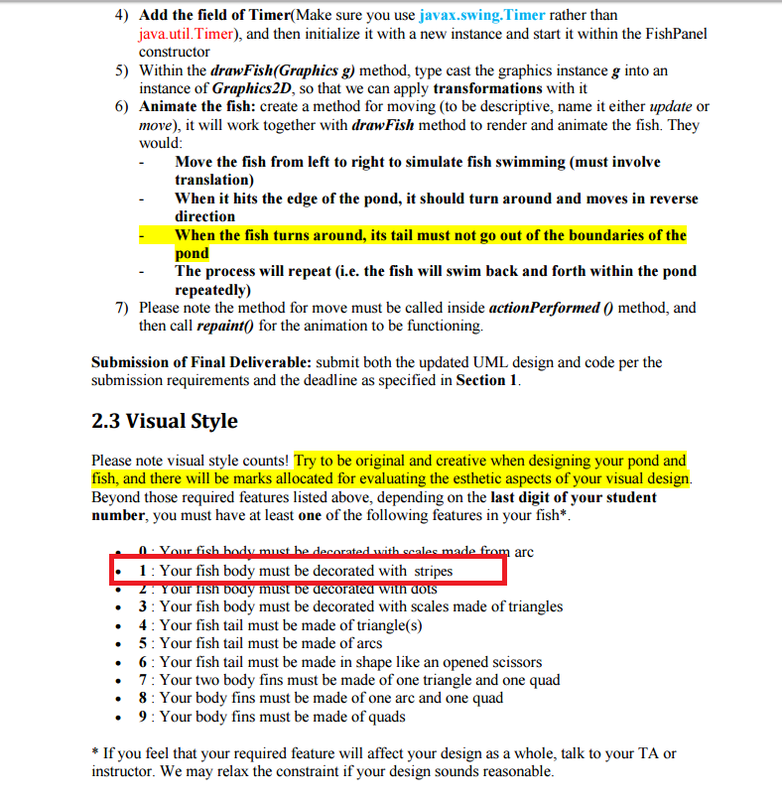 JAVA Assignment Description Image [Solution]