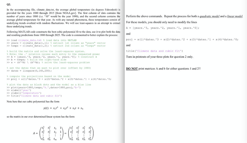 MATLAB Assignment Description Image [Solution]